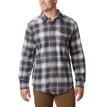 Columbia Overhemd Heren, Boulder Ridge Long Sleeve Flannel Zwart, 12ZUFKQDX